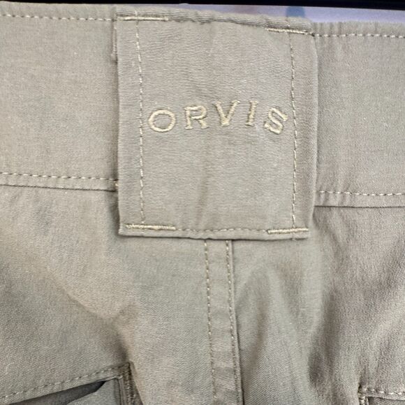 Orvis Men’s Size 40 Cargo Fishing Shorts Green Khaki Comfort Waistband Outdoor - Picture 11 of 11